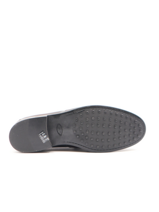 Tods Burgundy Polished Leather Penny Loafers