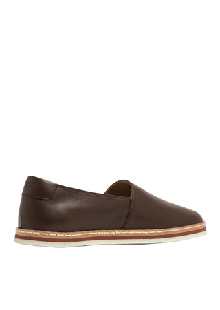 Tods Mens Leather Slip On Loafers in Brown