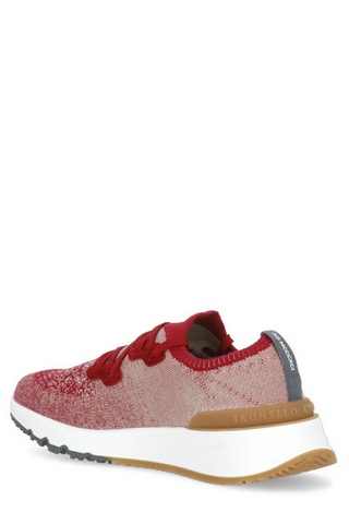 Brunello Cucinelli Two-Tone Knit Sock-Fit Low-Top Sneakers