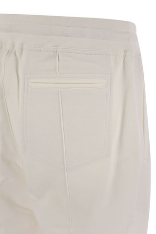 Brunello Cucinelli Cotton Drawstring Joggers with Vertical Seam Detail