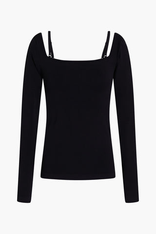 HELMUT LANG STRETCH-JERSEY TOP - Size M/L
