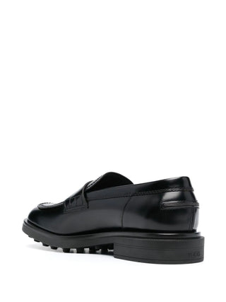 Tods Tod's Polished Leather Penny Loafer with Chunky Sole