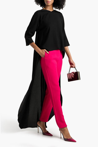 CAROLINA HERRERA ASYMMETRIC CREPE TOP - Size 6