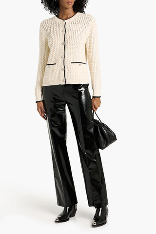 RAG & BONE DARIA CABLE-KNIT COTTON-BLEND CARDIGAN - Size S