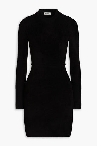 SANDRO CUTOUT CHENILLE MINI DRESS - Size 42