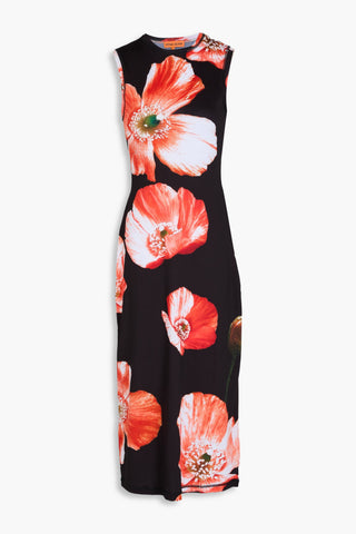 STINE GOYA FLORAL-PRINT STRETCH-JERSEY MIDI DRESS - Size M/L