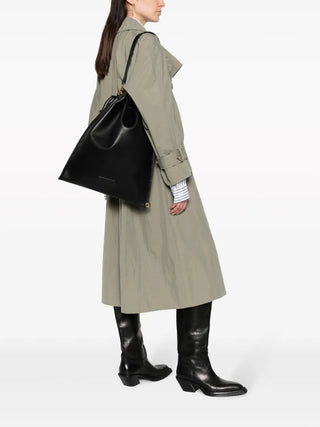 Tom Ford Leather Drawstring Bucket Bag with Gold-Tone Hardware