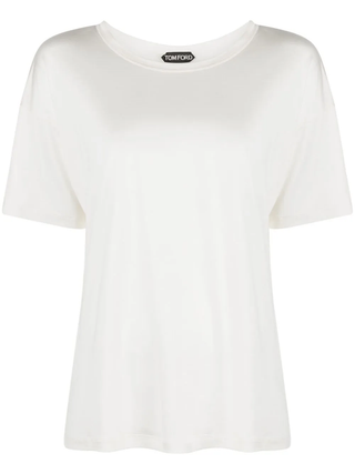 Tom Ford Lustrous Jersey Relaxed Fit Round-Neck Blouse