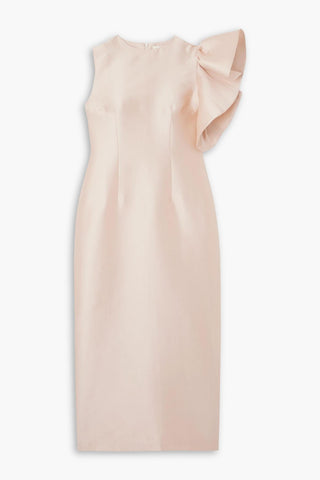 DESTREE FRANZ ASYMMETRIC FAILLE MIDI DRESS - Size S