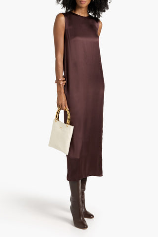 VERONICA DE PIANTE ALESSIA WASHED-SILK MIDI DRESS - Size 38