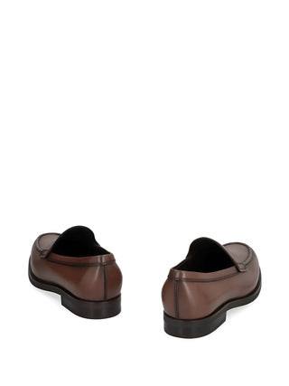 Tods Leather Penny Loafers in Brown