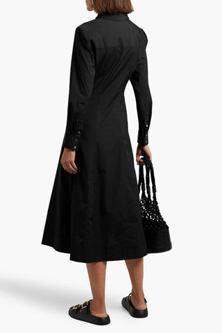 VERONICA BEARD GOLDIE COTTON-BLEND POPLIN MIDI SHIRT DRESS - Size 8