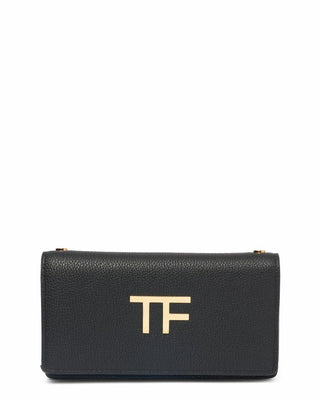 Tom Ford Pebbled Leather TF Logo Mini Flap Bag