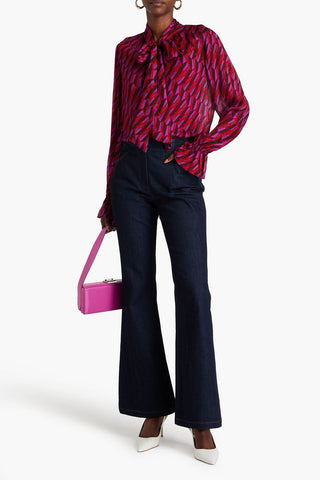 DIANE VON FURSTENBERG HIGH-RISE FLARED JEANS - Size 16