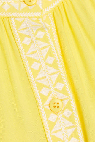 MELISSA ODABASH ALLY EMBROIDERED VOILE MIDI DRESS - Size S