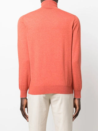 Brunello Cucinelli Cashmere Knit Turtleneck Sweater Red