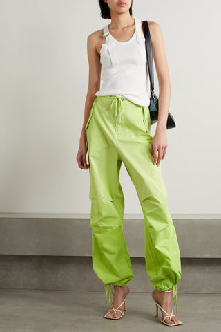 DION LEE SUNFADE COTTON-TWILL TAPERED PANTS - Size 12