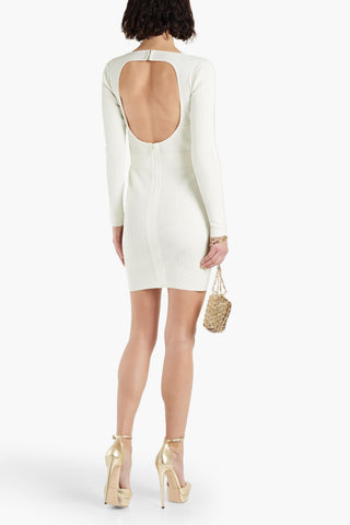 HERVÉ LÉGER CUTOUT BANDAGE MINI DRESS - Size L