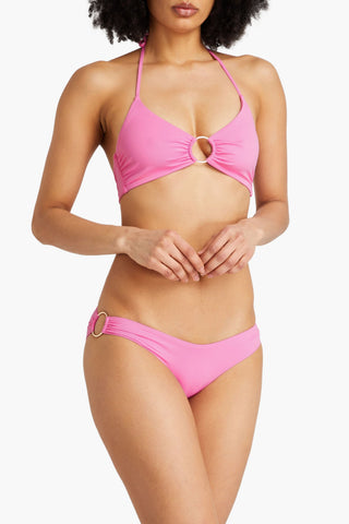 MELISSA ODABASH HAMBURG RING-EMBELLISHED LOW-RISE BIKINI BRIEFS - Size 42