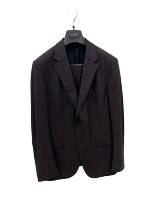 ZENGA Flannel Wool Single-Breasted Suit Jacket Dark Grey