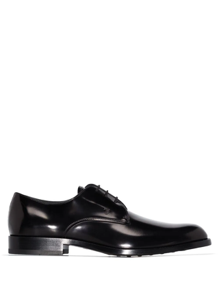 Tods Polished Leather Lace-Up Derby Shoes