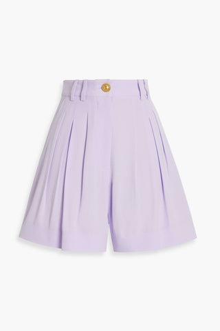 BALMAIN PLEATED CREPE SHORTS - Size 36