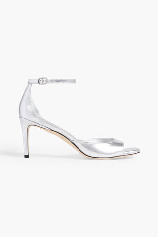 STUART WEITZMAN METALLIC LEATHER SANDALS - Size 7.5