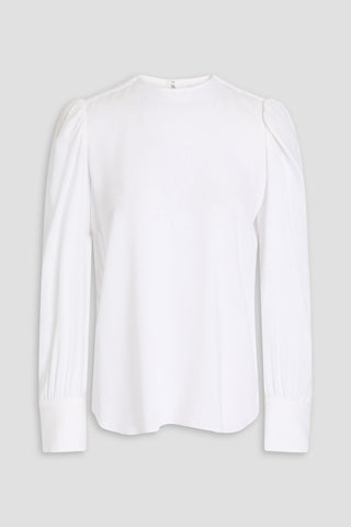 ANOTHER TOMORROW STRETCH-CREPE BLOUSE - Size 38