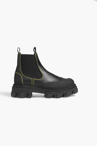 GANNI LEATHER CHELSEA BOOTS - Size 37