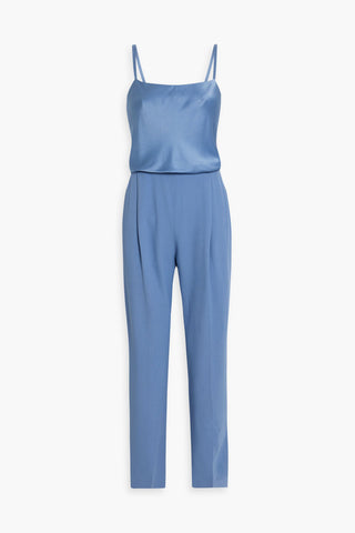 MAX MARA LACE-UP SATIN AND CREPE JUMPSUIT - Size 38