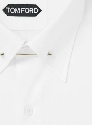 Tom Ford Cotton Pin-Collar Dress Shirt with French Cuffs