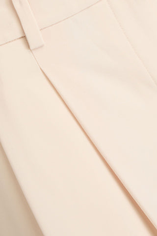 THEORY PLEATED WOOL-BLEND WIDE-LEG PANTS - Size 4