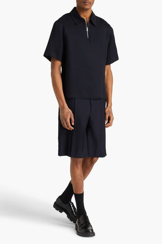 SANDRO LYOCELL-BLEND TWILL POLO SHIRT - Size M