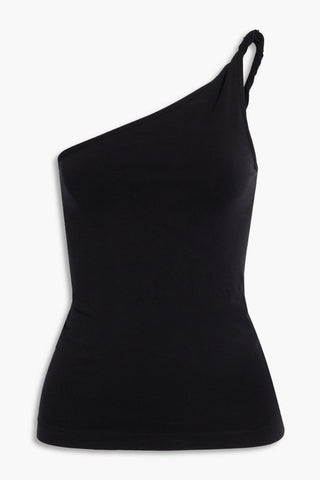 HELMUT LANG ONE-SHOULDER STRETCH-JERSEY TOP - Size M/L