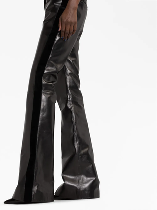 Tom Ford Leather High-Waist Flared Trousers