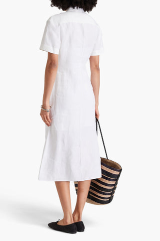 THEORY LINEN MIDI SHIRT DRESS - Size 6
