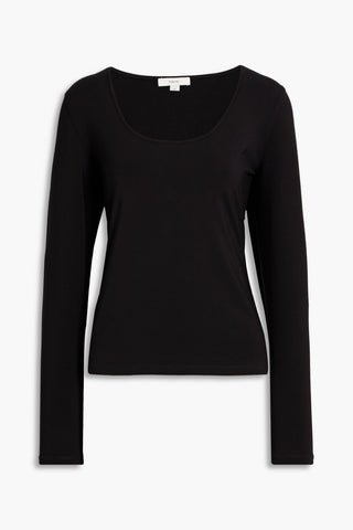 VINCE STRETCH-JERSEY TOP - Size L