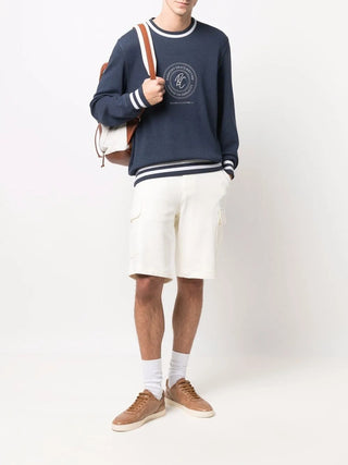 Brunello Cucinelli Off-White Cotton Blend Cargo Shorts