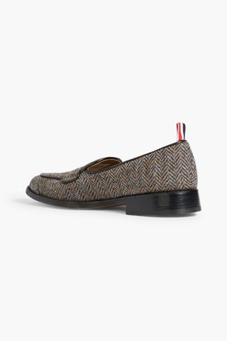 THOM BROWNE VARSITY HERRINGBONE TWEED LOAFERS - Size 8