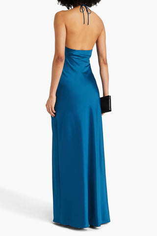NICHOLAS SATIN HALTERNECK MAXI DRESS - Size 2