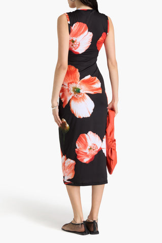 STINE GOYA FLORAL-PRINT STRETCH-JERSEY MIDI DRESS - Size M/L