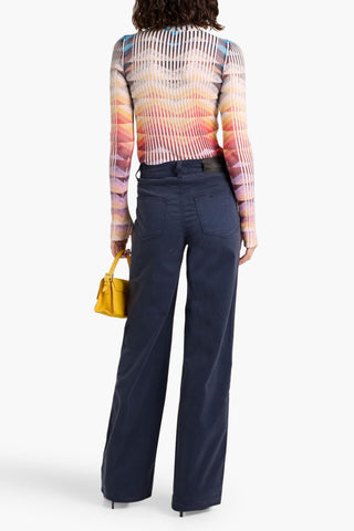 PAIGE SASHA TWILL WIDE-LEG PANTS - Size 29