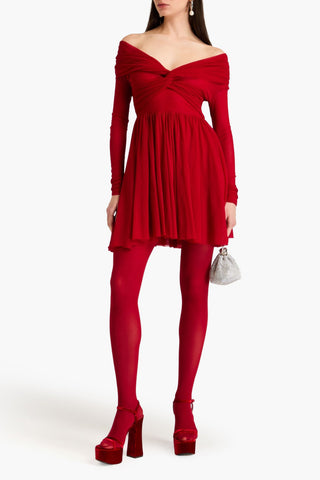 PHILOSOPHY DI LORENZO SERAFINI TWISTED CUTOUT TULLE MINI DRESS - Size 42