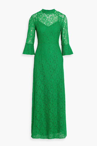HVN ASHLEY METALLIC CORDED LACE MAXI DRESS - Size 4