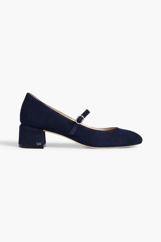 STUART WEITZMAN GABBY 45 SUEDE MARY JANE PUMPS - Size 9