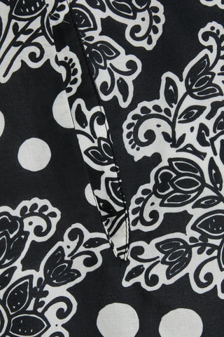 LORETTA CAPONI VALENTINA BELTED PRINTED COTTON MIDI DRESS - Size ONESIZE
