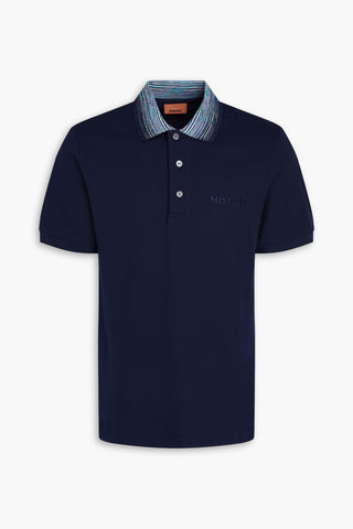 MISSONI COTTON-PIQU POLO SHIRT - Size XL