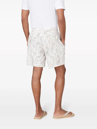 Brunello Cucinelli Paisley Print Drawstring Swim Shorts