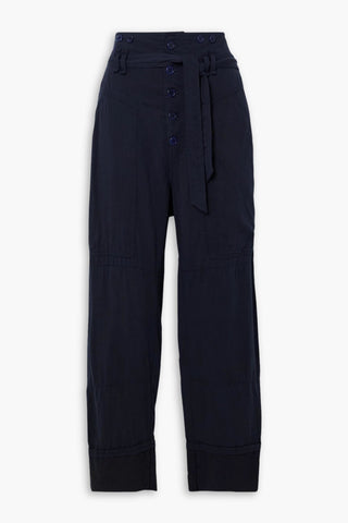 ISABEL MARANT SINEBA BELTED LYOCELL-BLEND TRACK PANTS - Size 38