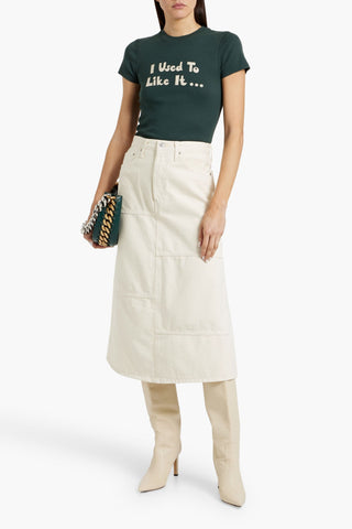 RE/DONE PANELED DENIM MIDI SKIRT - Size 27